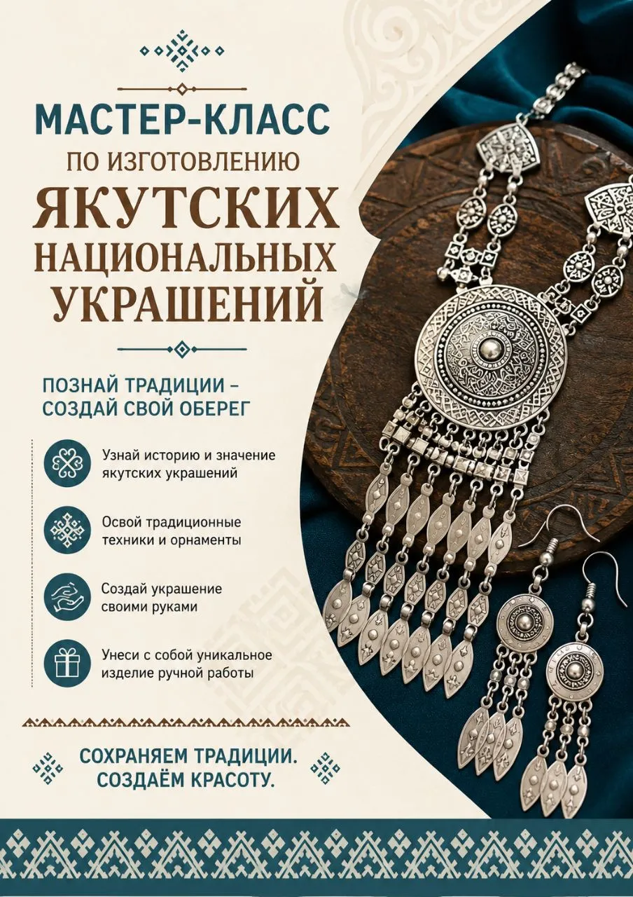 Мастер-класс по изготовлению якутских национальных украшений-10 июля 15ч